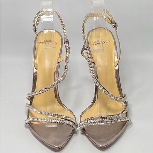 Alexandre Birman Alana 100 Embellished Metallic Leather Sandals size 39 - Picture 3 of 13
